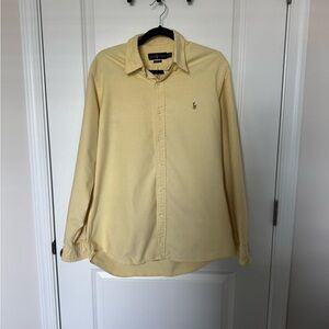 Polo by Ralph Lauren Men's Light Yellow Button Down Shirt